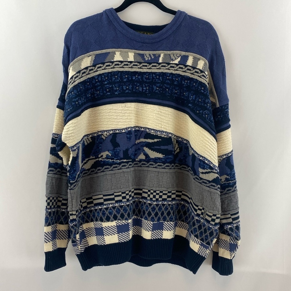 Vintage Tosani 100% Cotton Knit Crewneck‎ Sweater